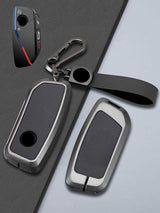 BMW Key Genuine Leather & Metal Frame