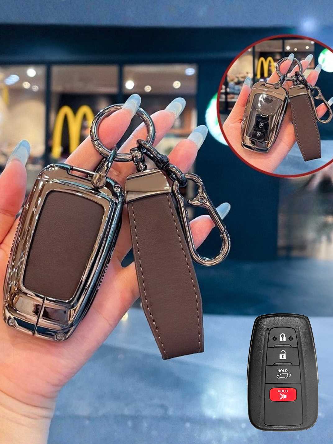 Heavy-Duty Zinc Alloy Toyota Key Fob Cover