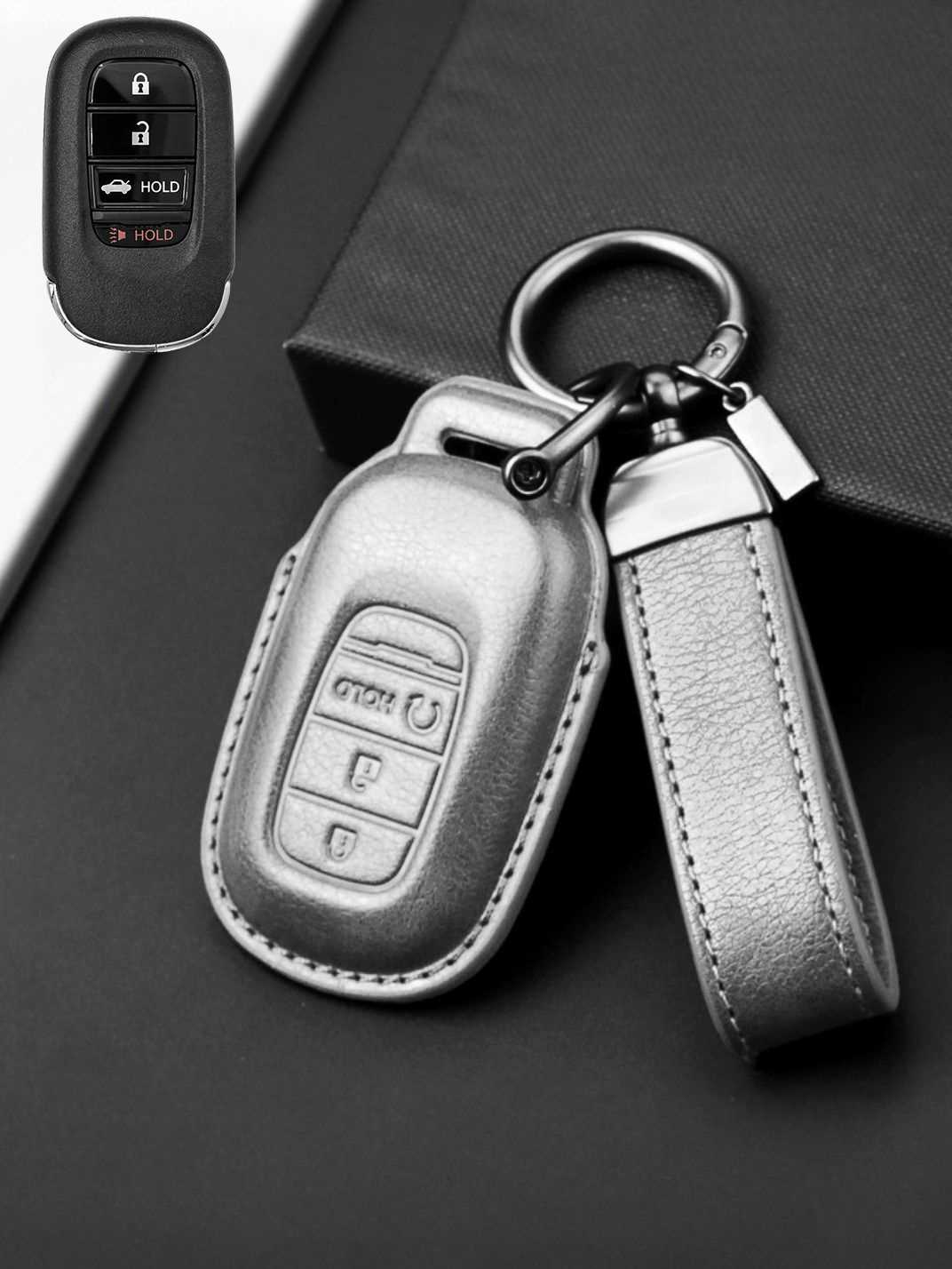 Premium Genuine Leather Honda Key Cover
