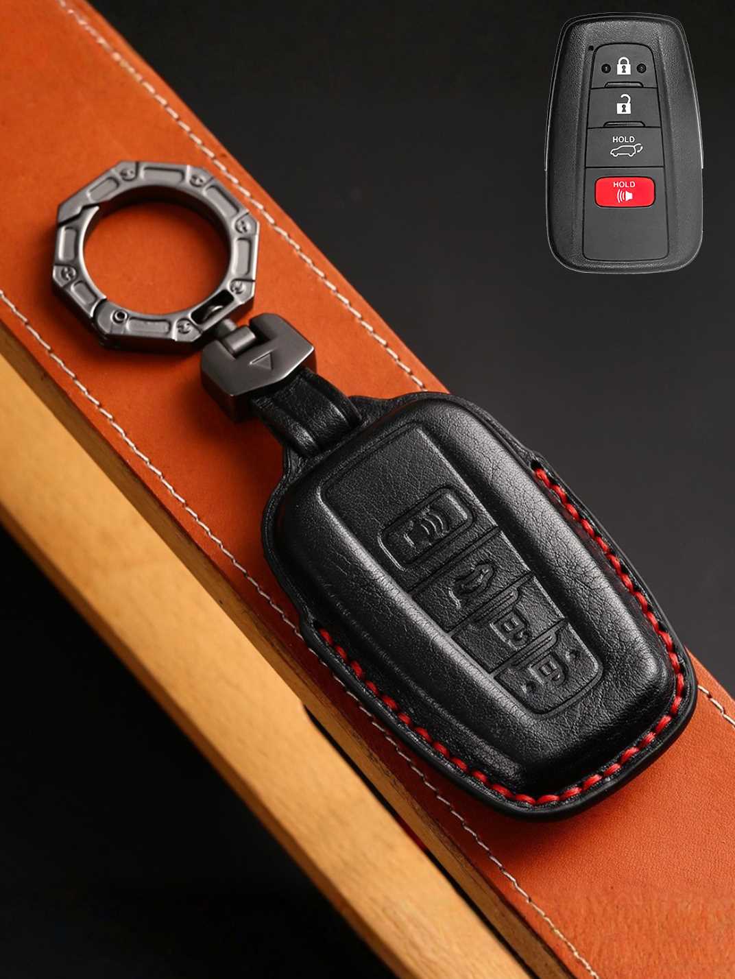 Premium Genuine Leather Toyota Key Cover