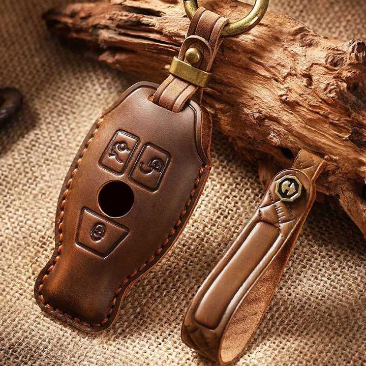 Premium Genuine Leather Mercedes-Benz Key Cover