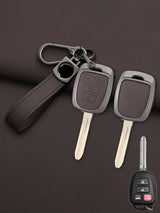 Toyota Key Genuine Leather & Metal Frame
