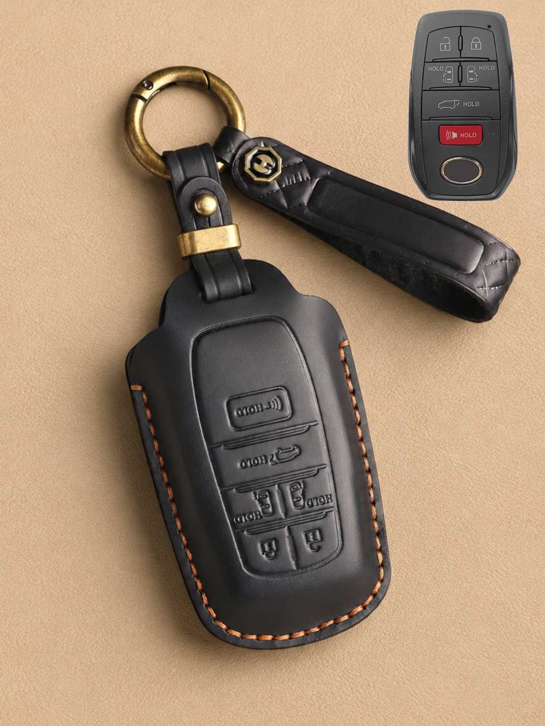 Premium Genuine Leather Toyota Key Cover