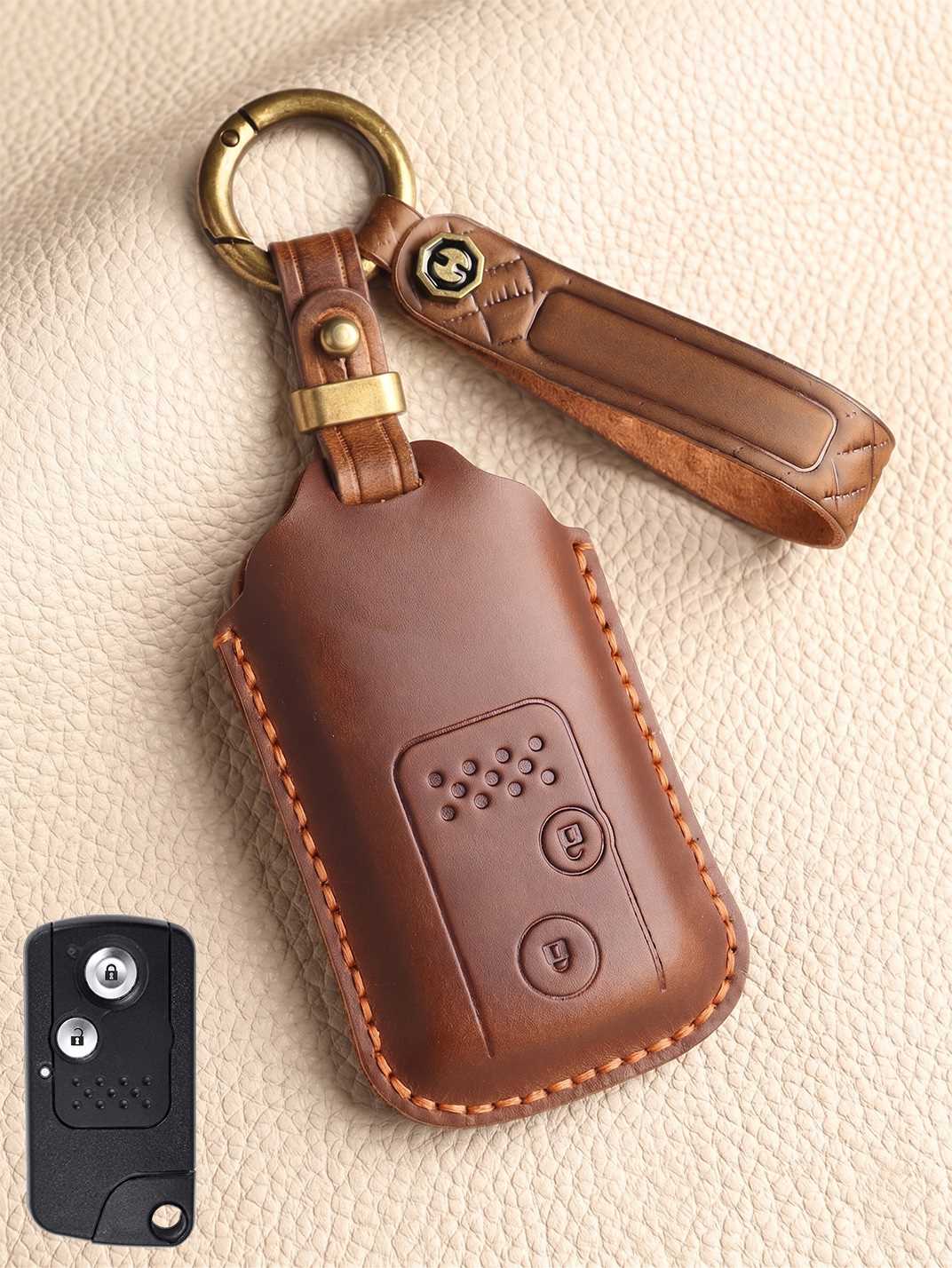 Premium Genuine Leather Honda Key Cover