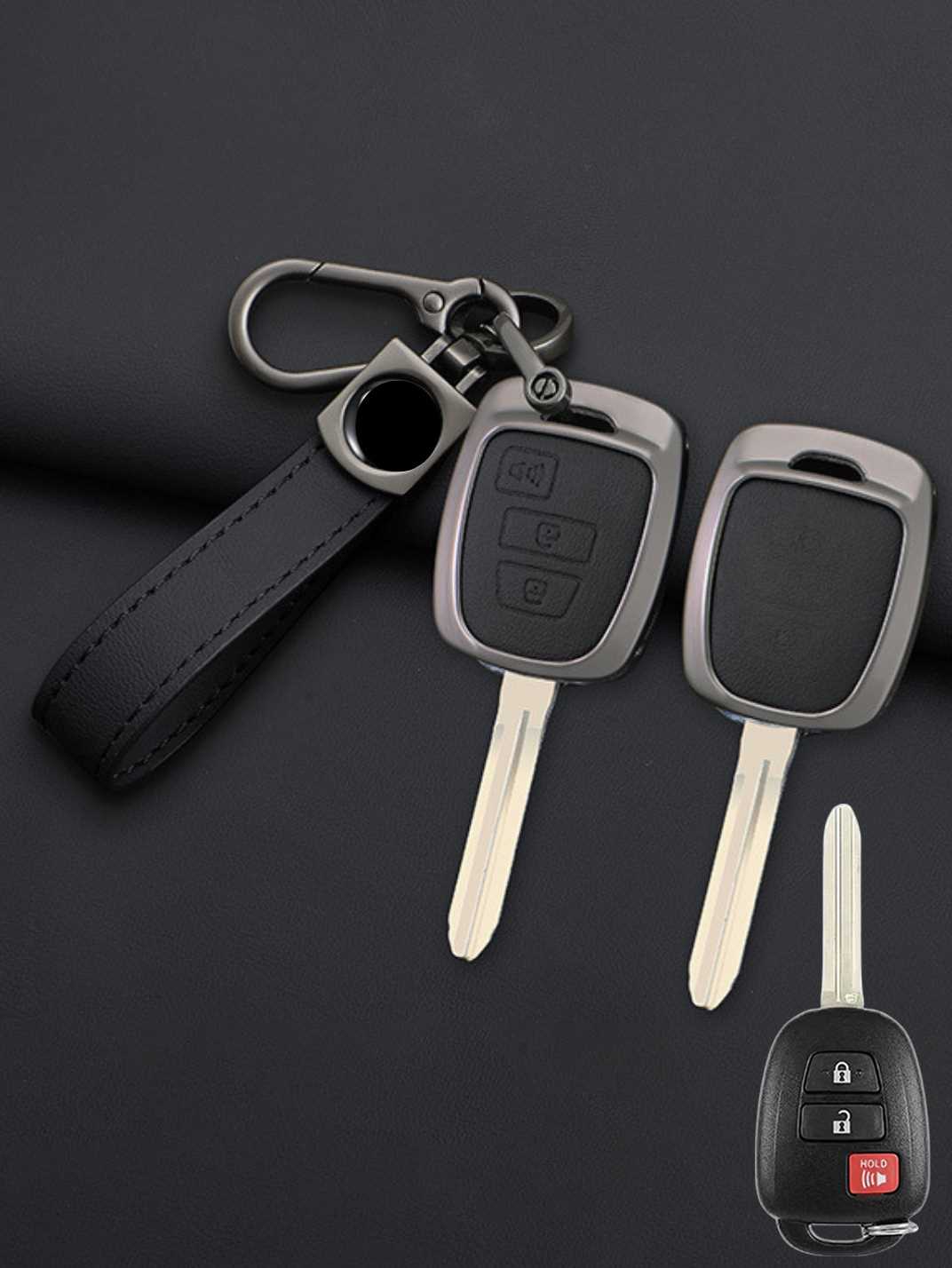 Toyota Key Genuine Leather & Metal Frame