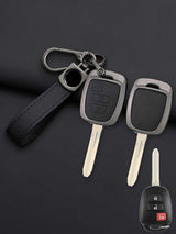 Toyota Key Genuine Leather & Metal Frame
