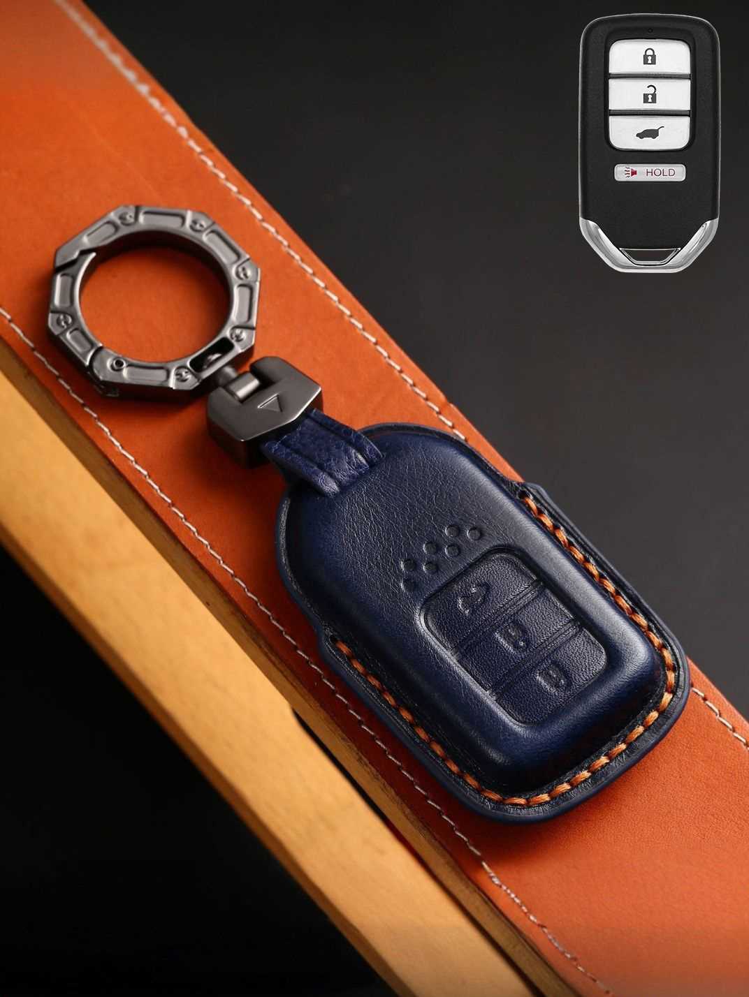 Premium Genuine Leather Honda Key Cover