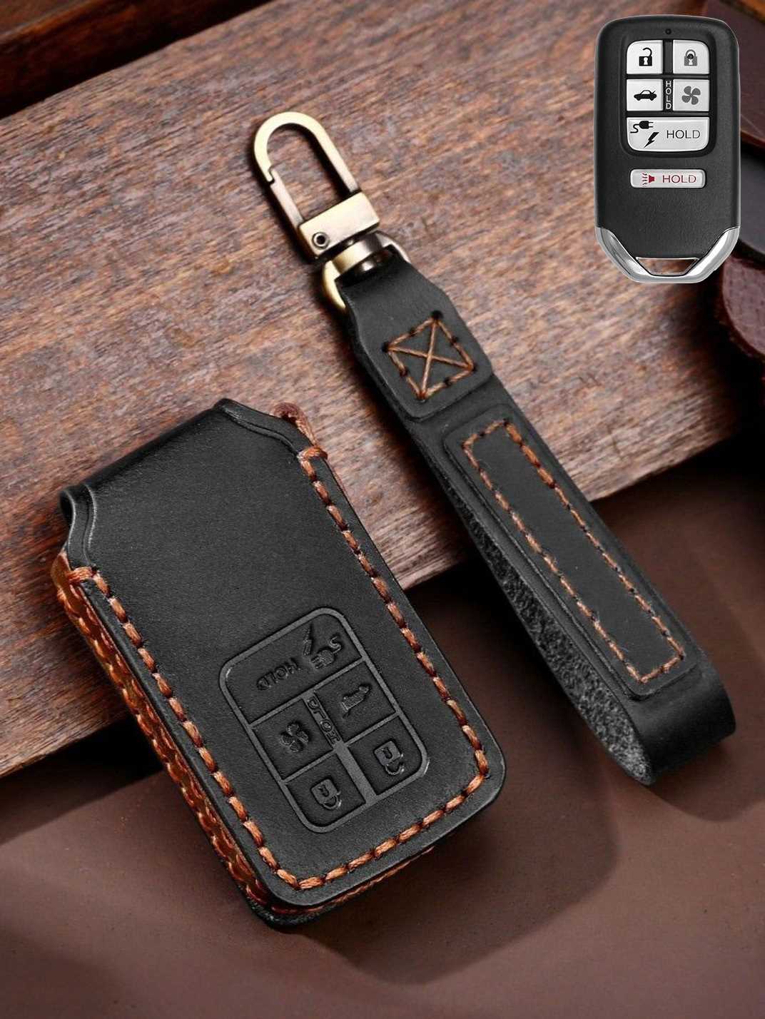 Premium Genuine Leather Honda Key Cover