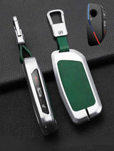 BMW Key Genuine Leather & Metal Frame