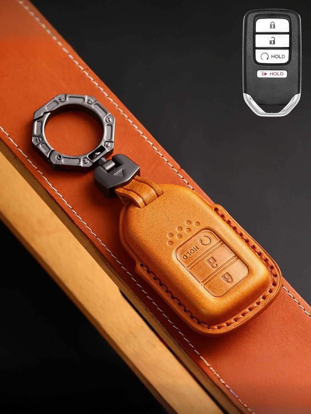 Premium Genuine Leather Honda Key Cover