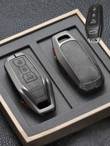 Audi Key Genuine Leather & Metal Frame Cover