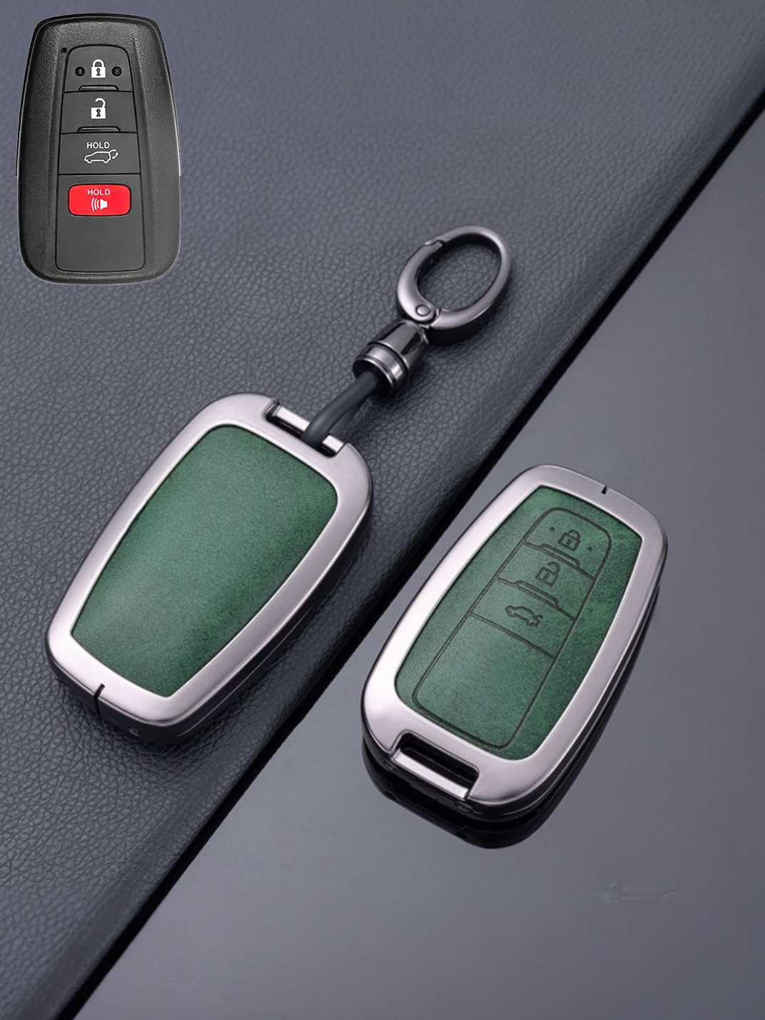 Toyota Key Genuine Leather & Metal Frame