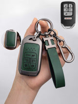 Honda Key Fob Cover with Leather & Metal Frame