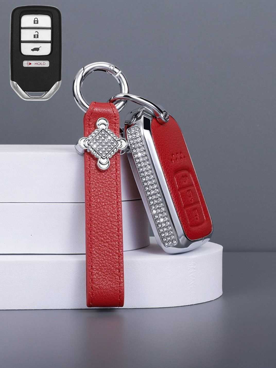 Premium Genuine Leather Honda Key Cover