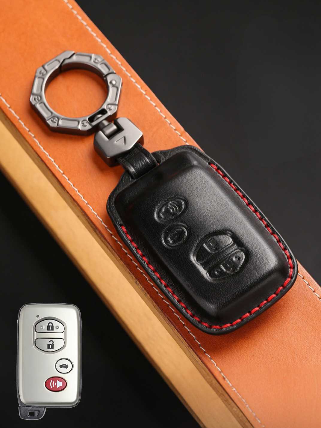 Premium Genuine Leather Toyota Key Cover