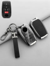 Vintage Leather Metal Alloy Toyota Key Cover