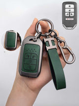 Honda Key Fob Cover with Leather & Metal Frame