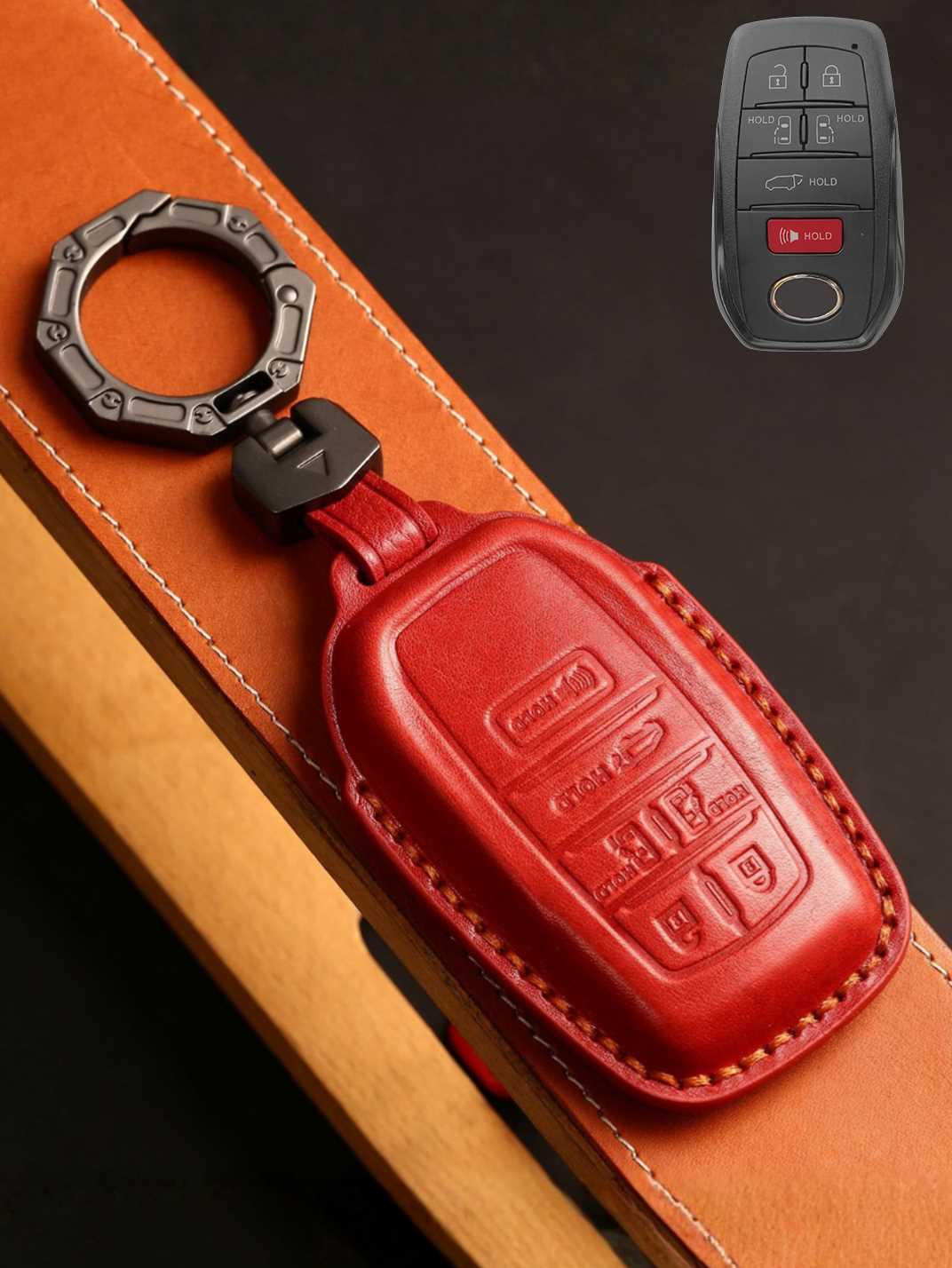 Premium Genuine Leather Toyota Key Cover