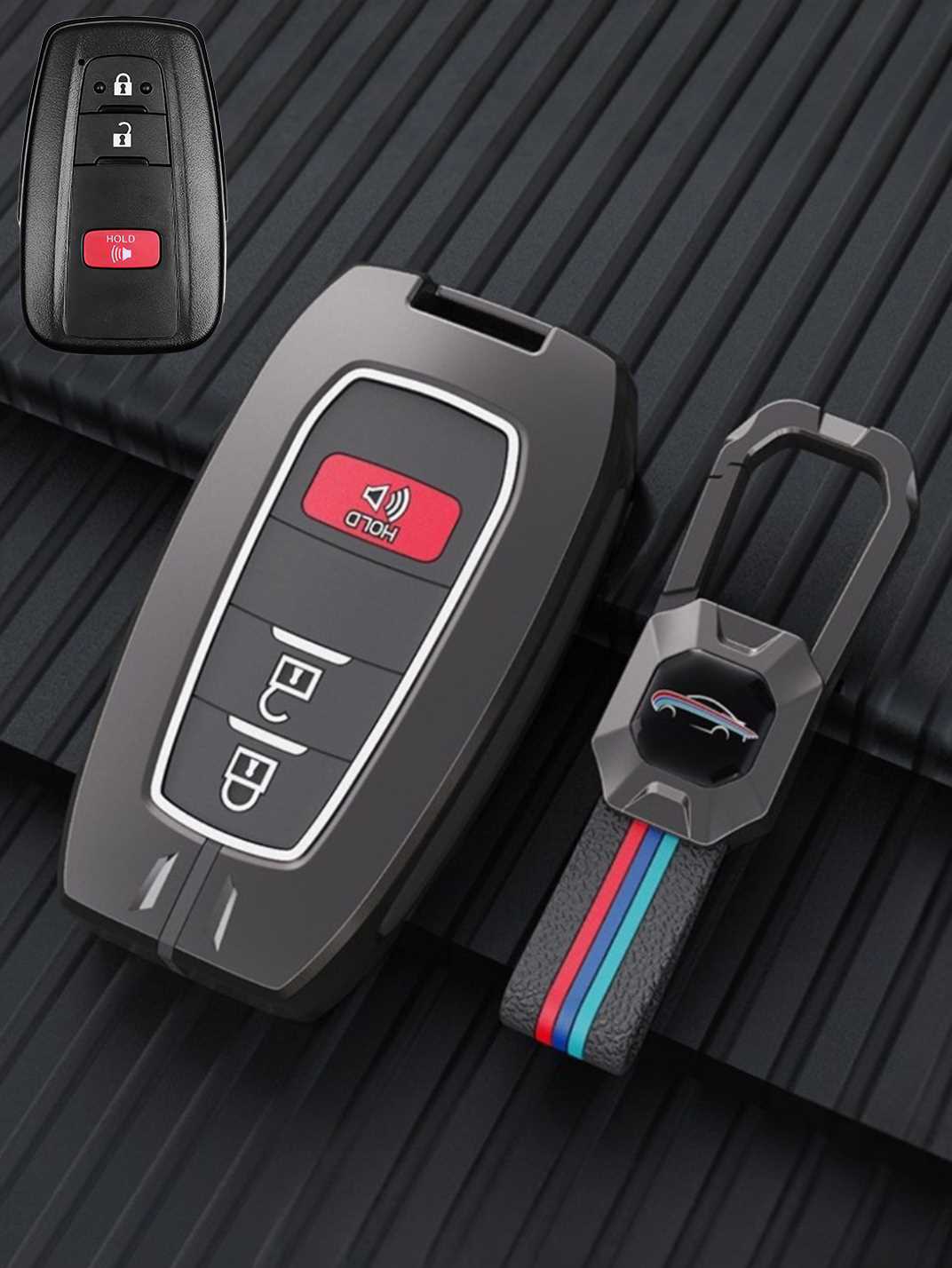 Luxury Colored Alloy Toyota Key Fob Case