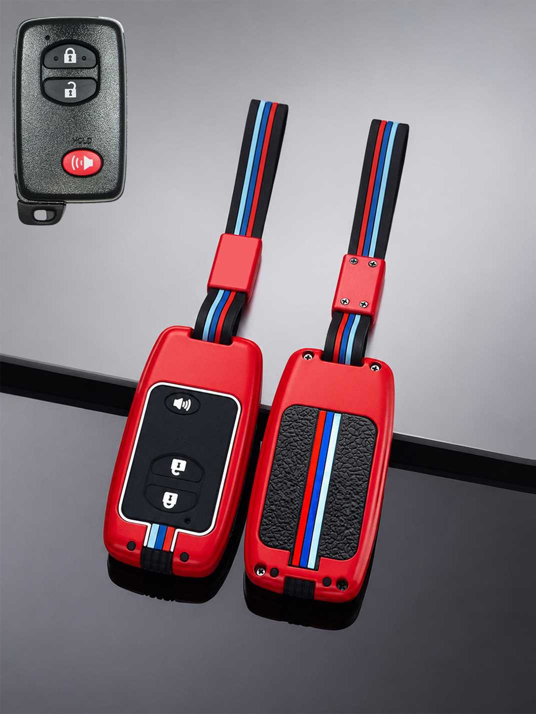 Luxury Colored Alloy Toyota Key Fob Case