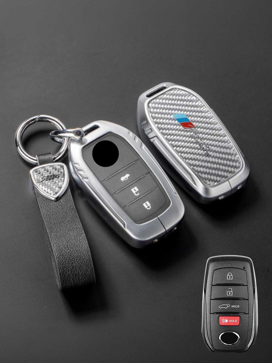Visible Button Toyota Key Protector Shell