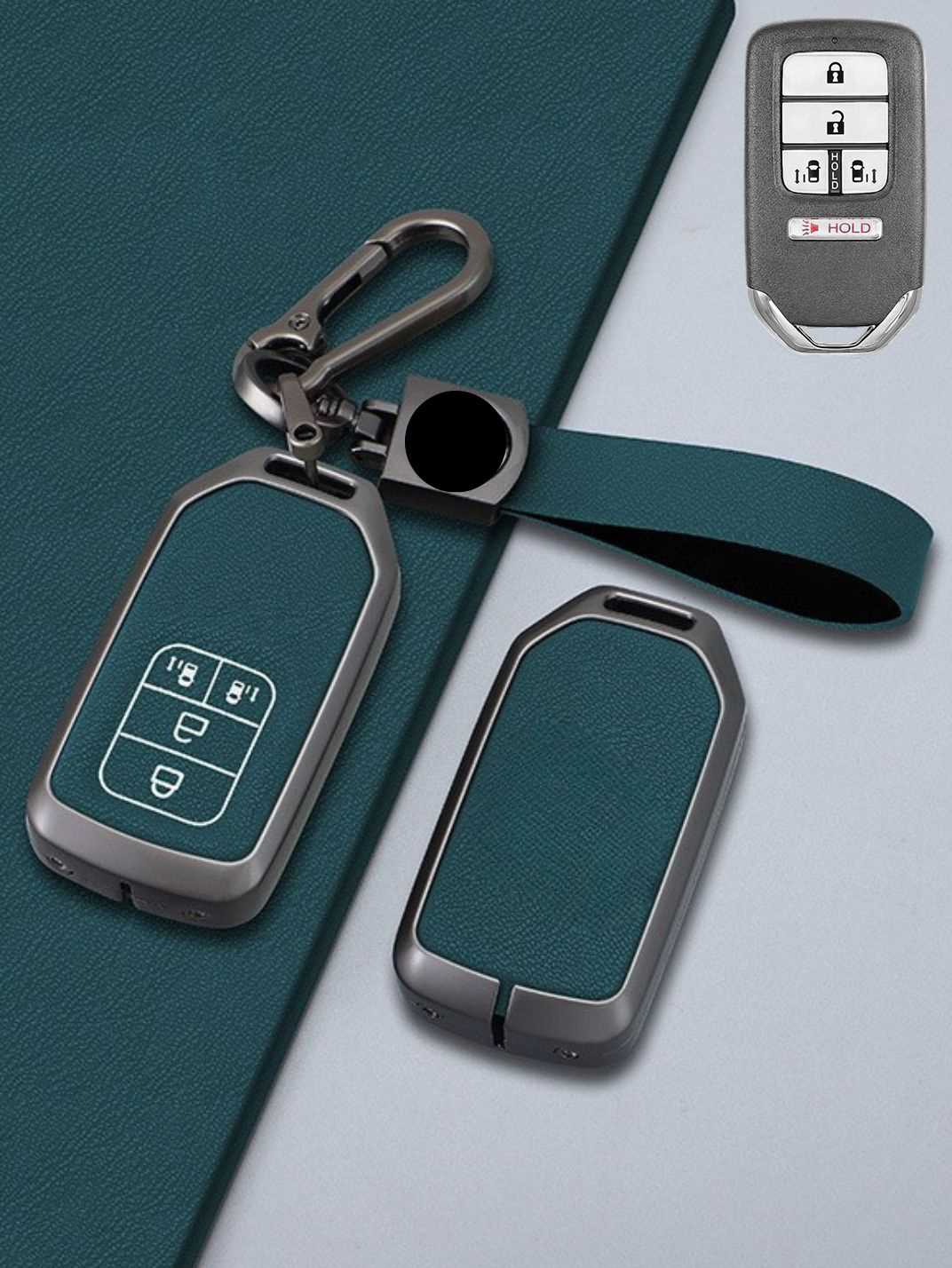 Honda Key Genuine Leather & Metal Frame