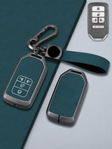 Honda Key Genuine Leather & Metal Frame