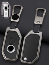 BMW Motorcycle Key Genuine Leather & Metal Frame