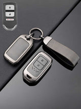 Honda Key Genuine Leather & Metal Frame
