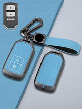 Honda Key Genuine Leather & Metal Frame