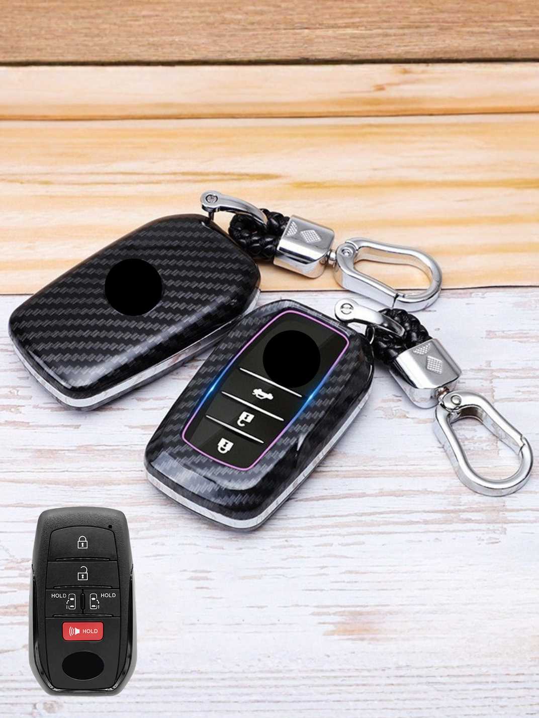 Premium Visible-Button Toyota Key Shell