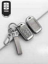 Vintage Leather Metal Alloy Honda Key Cover