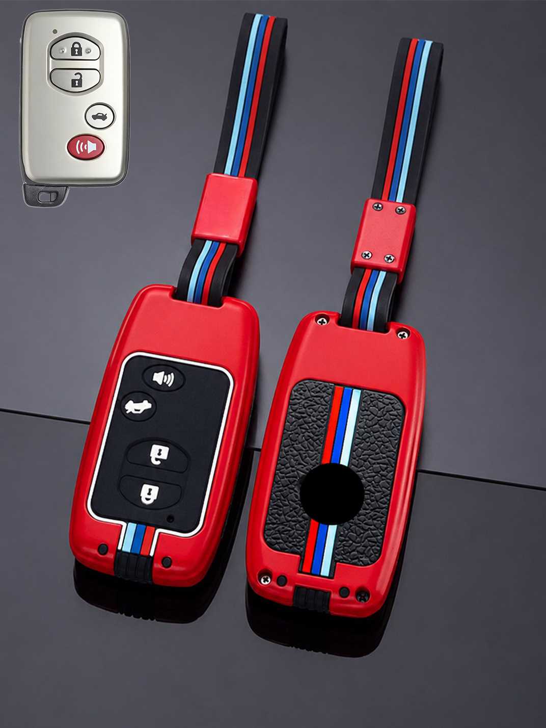 Luxury Colored Alloy Toyota Key Fob Case