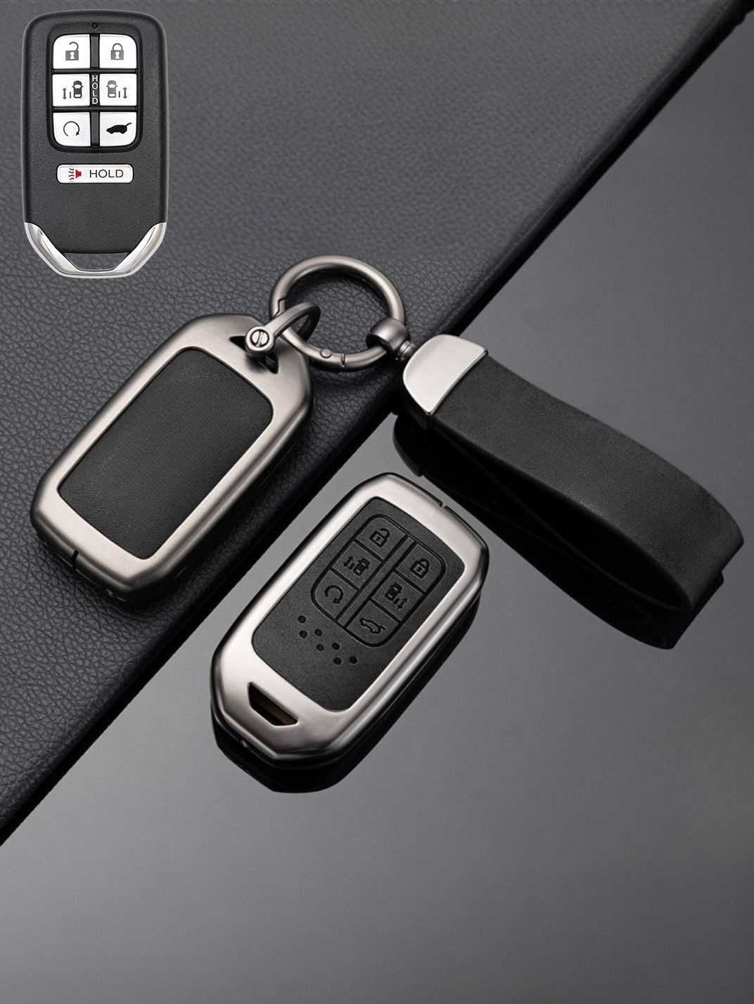 Honda Key Genuine Leather & Metal Frame