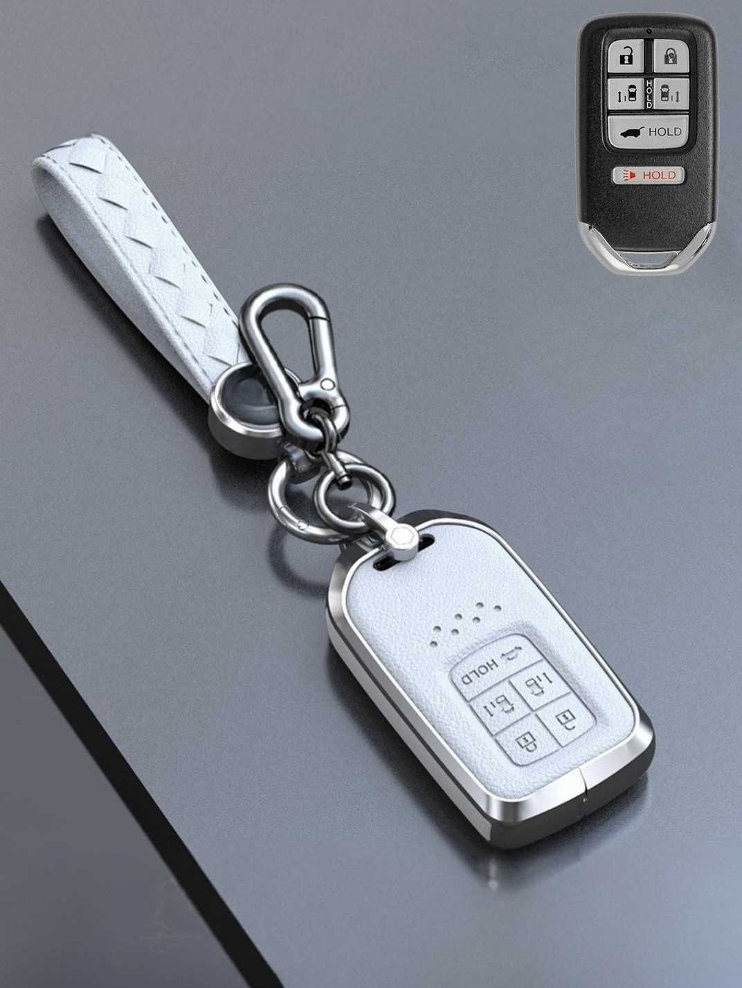 Honda Key Genuine Leather & Metal Frame