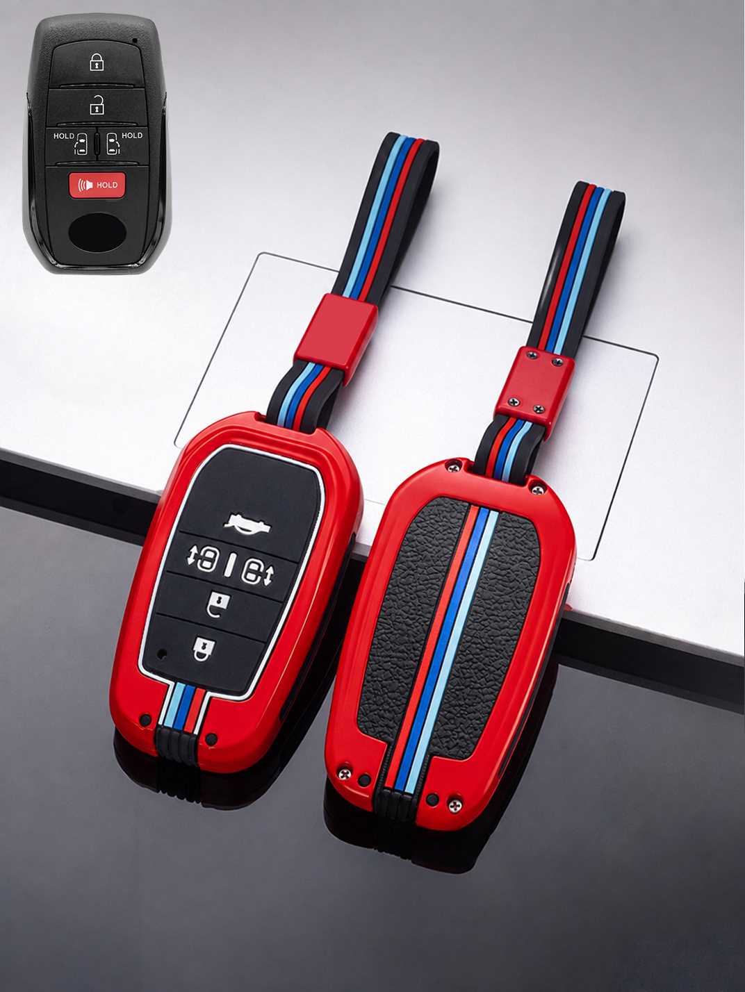 Luxury Colored Alloy Toyota Key Fob Case