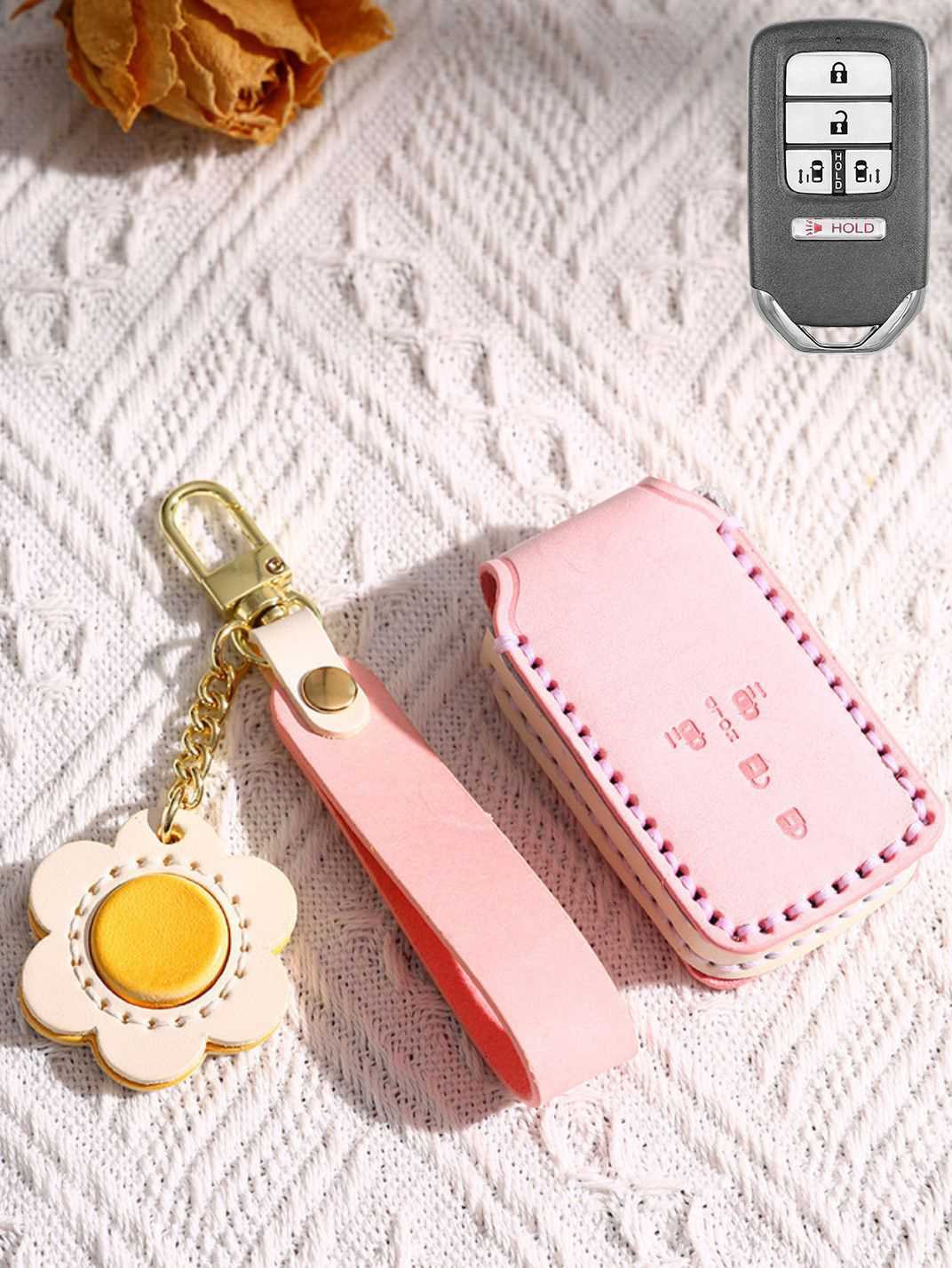 Premium Genuine Leather Honda Key Cover