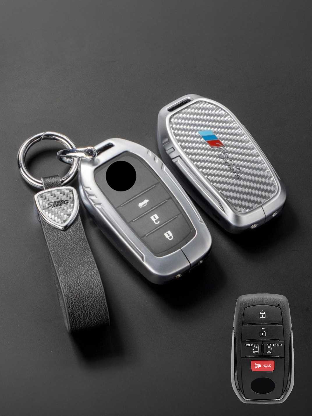 Visible Button Toyota Key Protector Shell