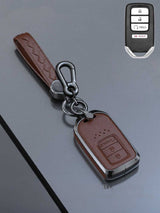 Honda Key Genuine Leather & Metal Frame