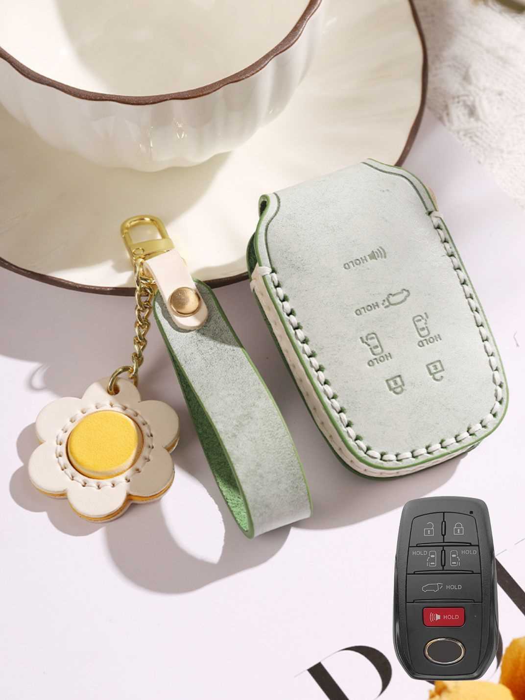 Premium Genuine Leather Toyota Key Cover