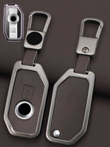 BMW Motorcycle Key Genuine Leather & Metal Frame