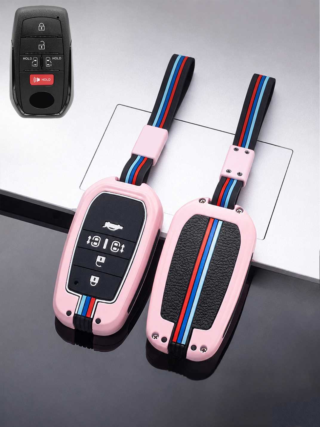 Luxury Colored Alloy Toyota Key Fob Case