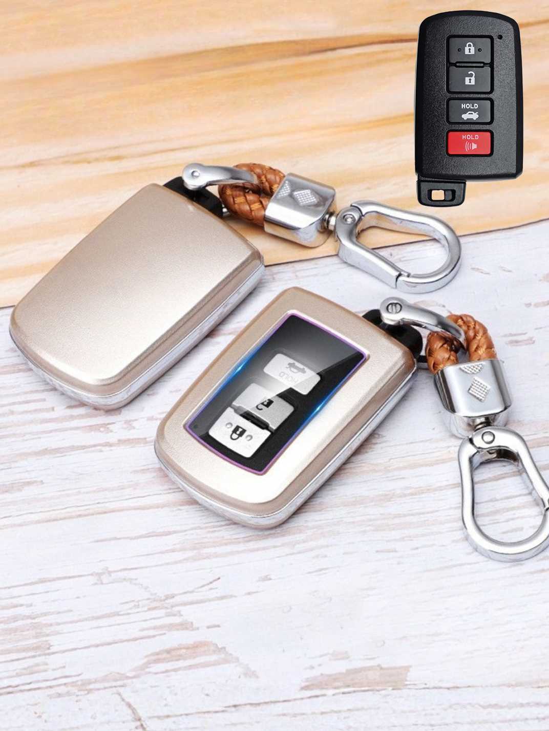 Premium Visible-Button Toyota Key Shell