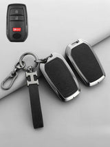 Vintage Leather Metal Alloy Toyota Key Cover