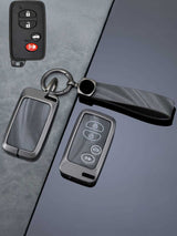 Toyota Key Fob Cover with Leather & Metal Frame