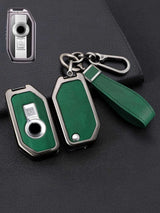 Vintage Leather & Metal Alloy BMW Motorcycle Key Cover