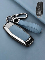 Audi Key Genuine Leather & Metal Frame Cover