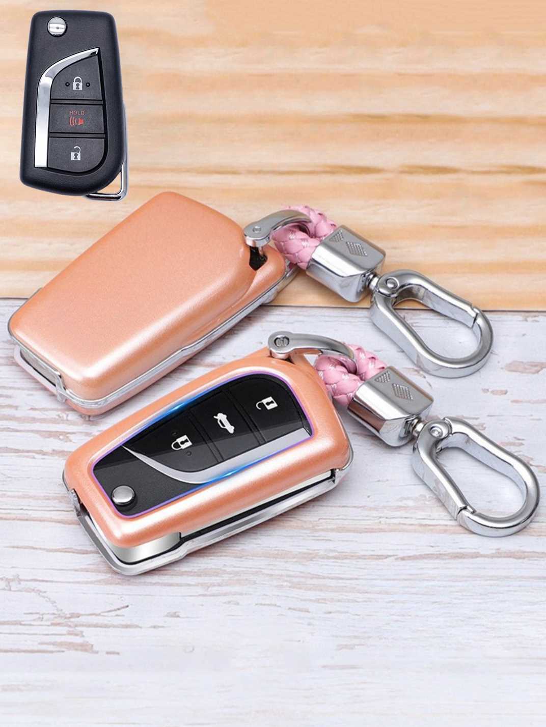 Premium Visible-Button Toyota Key Shell