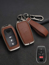 Toyota Key Fob Cover with Leather & Metal Frame
