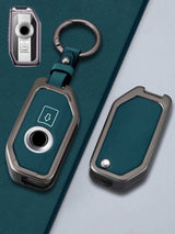 BMW Motorcycle Key Genuine Leather & Metal Frame